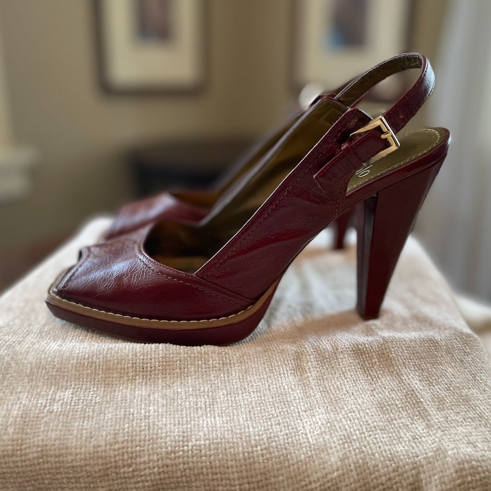 Linea Paolo low platform heels